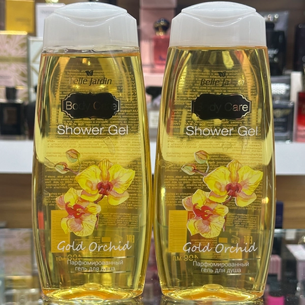 شاور ژل بل جاردین زرد اصل رایحه گلد ارکید (ارکید طلایی) 400 میل | Belle Jardin Body Care Shower Gel Gold Orchid 400ml
